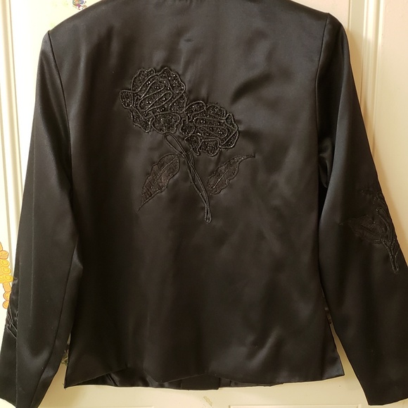 COAT/JACKET Sequins Embroidery Flowers - Picture 4 of 8